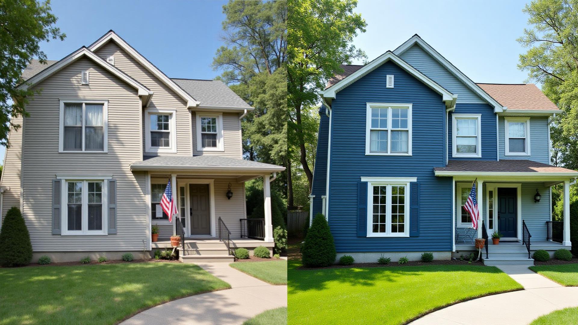 Colonial Home Exterior Transformation - Before