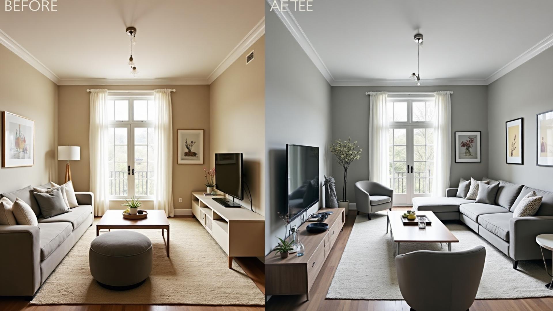 Modern Living Room Makeover - Before